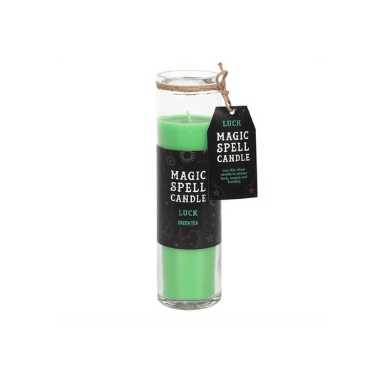 Green Tea 'Luck' Spell Tube Candle - DuvetDay.co.uk