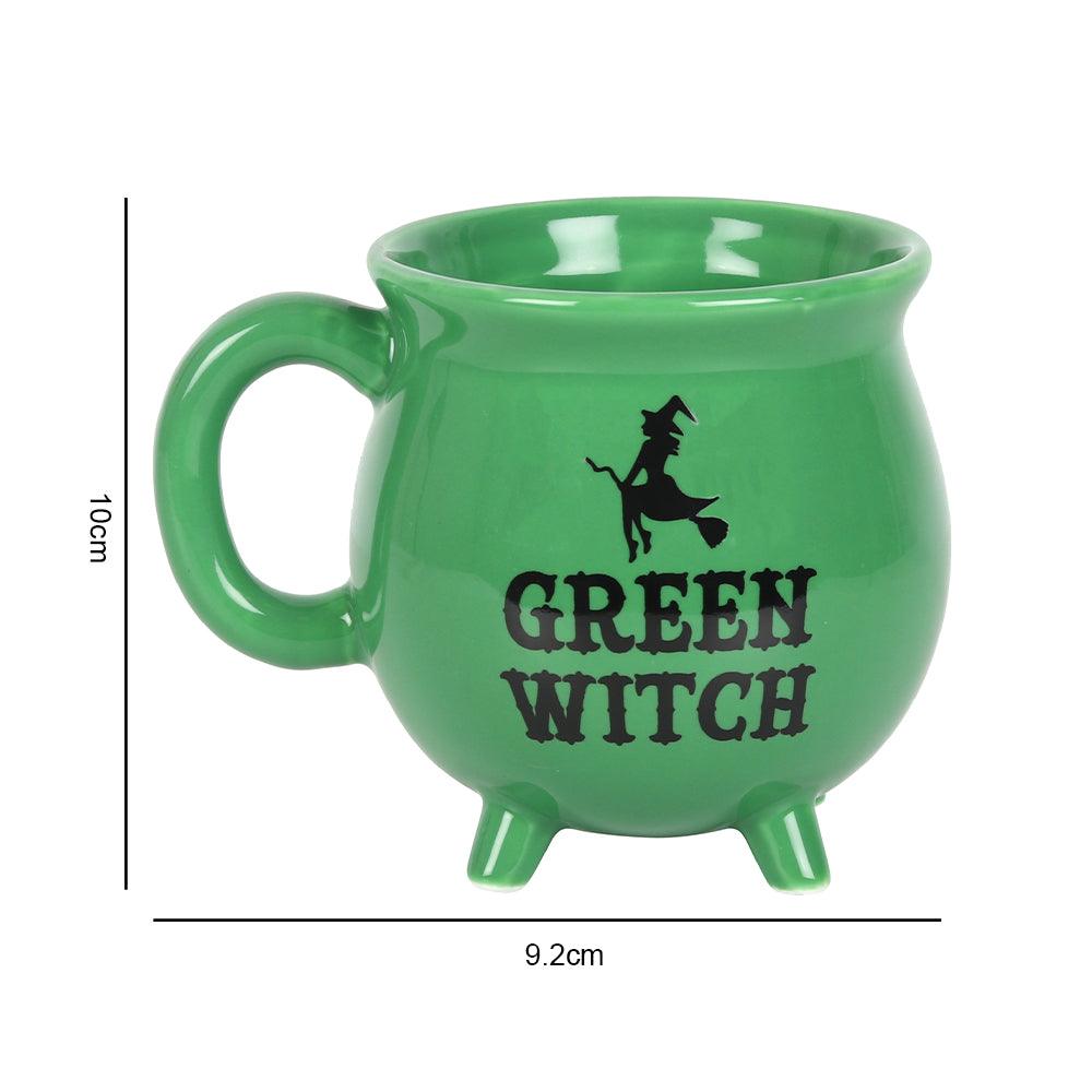 Green Witch Cauldron Mug - DuvetDay.co.uk