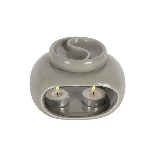 Grey Double Oil Burner - DuvetDay.co.uk