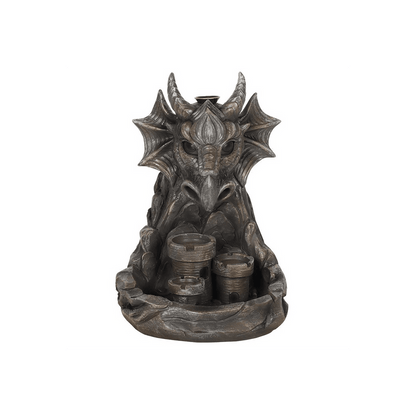 Grey Dragon Backflow Incense Burner - DuvetDay.co.uk