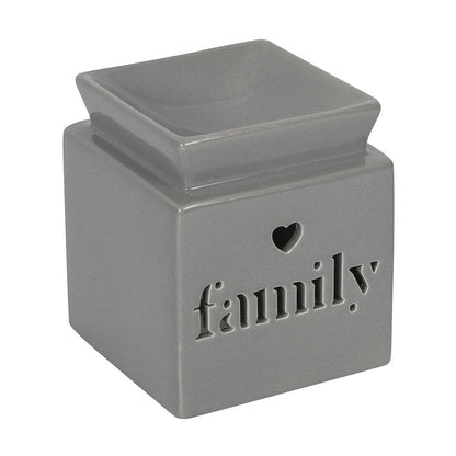 Grey Family Cut Out Oil Burner - DuvetDay.co.uk