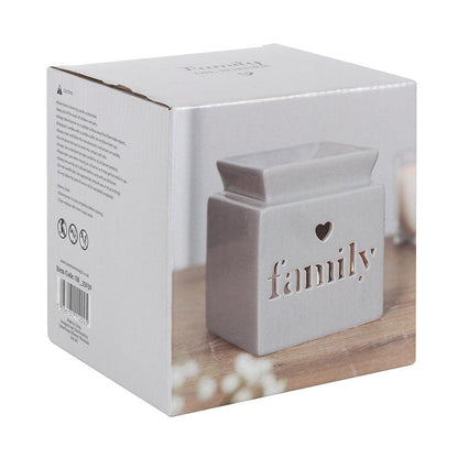 Grey Family Cut Out Oil Burner - DuvetDay.co.uk