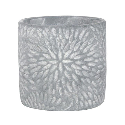 Grey Textured Plant Pot - DuvetDay.co.uk