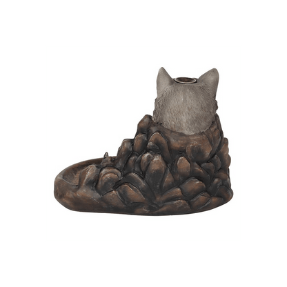 Grey Wolf Cliff Backflow Incense Burner - DuvetDay.co.uk