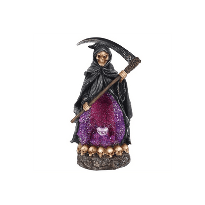 Grim Reaper Backflow Incense Burner with Light - DuvetDay.co.uk