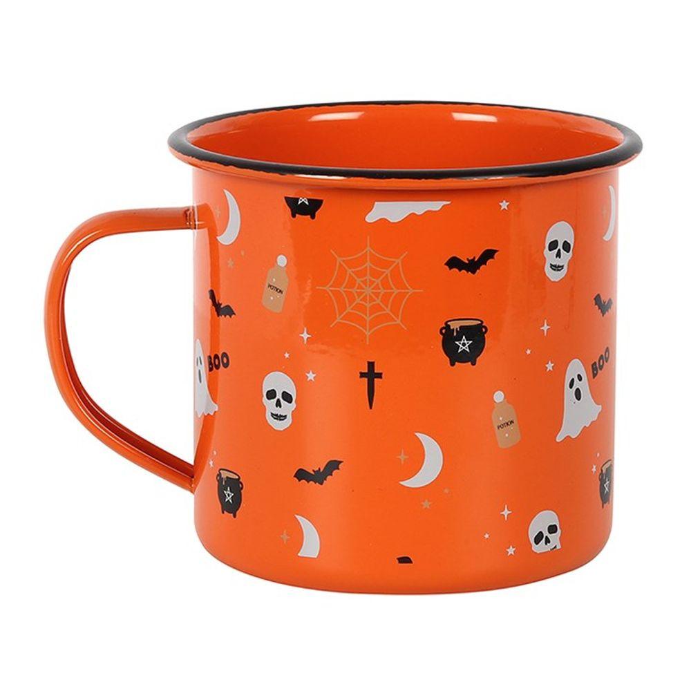Halloween Print Enamel Mug - DuvetDay.co.uk