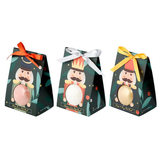 Handmade Bath Bomb in Gift Box - Christmas Nutcracker - DuvetDay.co.uk