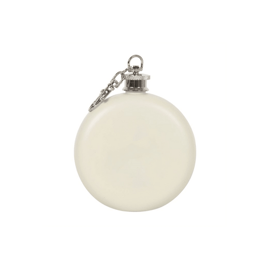 Happy Camper Hip Flask with Keyring - DuvetDay.co.uk