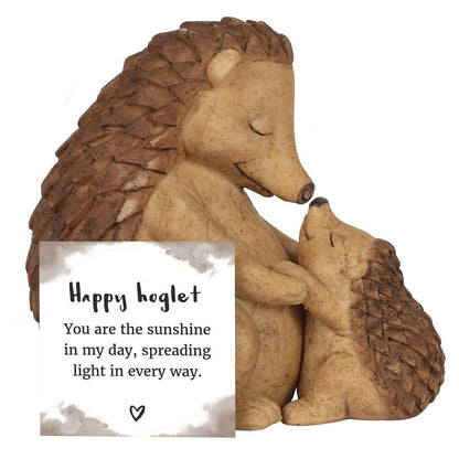 Happy Hoglet Mother and Baby Hedgehog Ornament - DuvetDay.co.uk