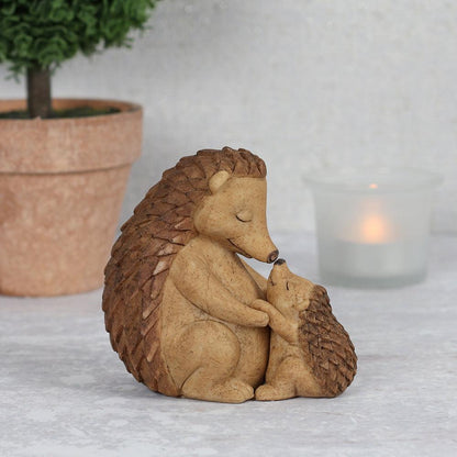 Happy Hoglet Mother and Baby Hedgehog Ornament - DuvetDay.co.uk