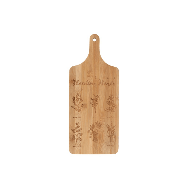 Healing Herbs Wooden Chopping Board - DuvetDay.co.uk