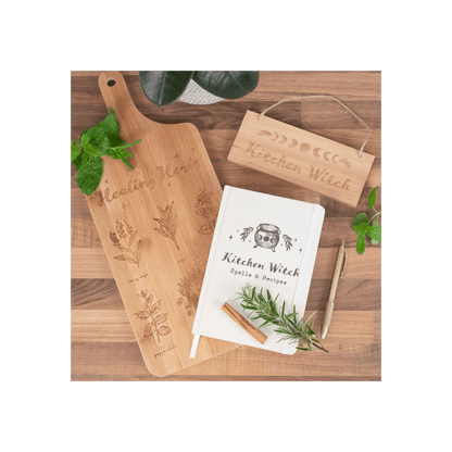 Healing Herbs Wooden Chopping Board - DuvetDay.co.uk
