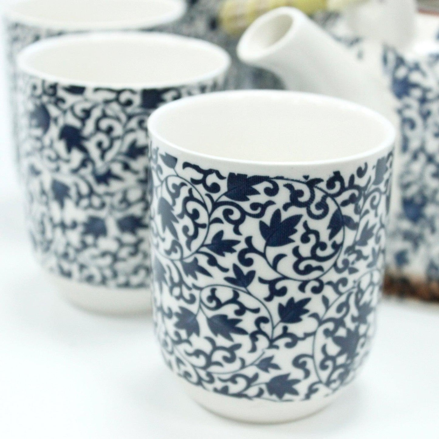 Herbal Teapot Set - Blue Pattern - DuvetDay.co.uk