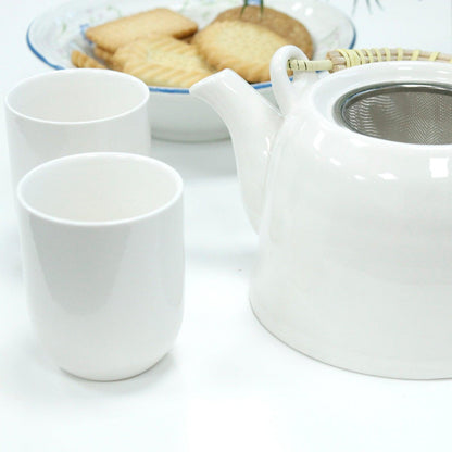 Herbal Teapot Set - Classic White - DuvetDay.co.uk