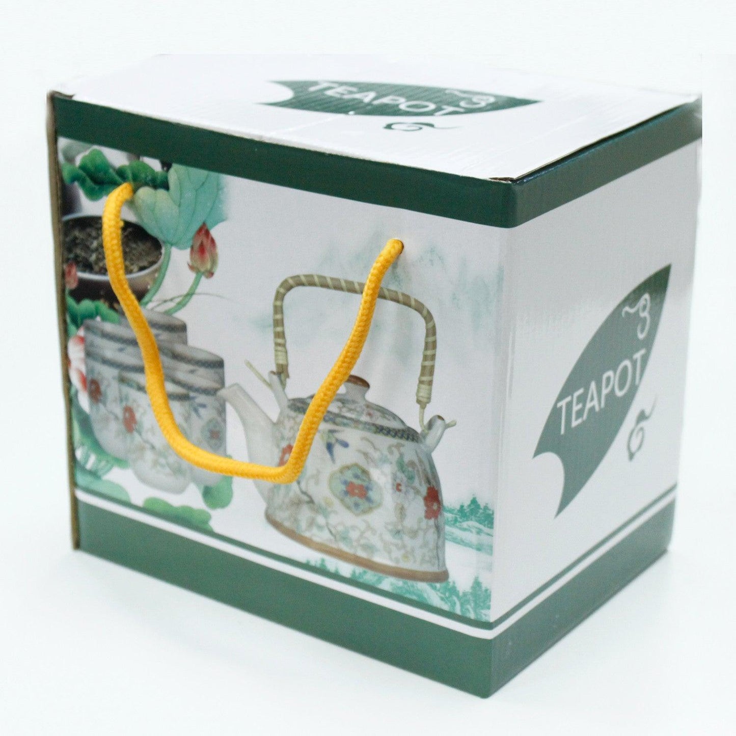 Herbal Teapot Set - White Stone Oriental - DuvetDay.co.uk