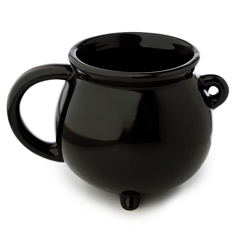 Hocus Pocus Black Cauldron Ceramic Shaped Mug - DuvetDay.co.uk