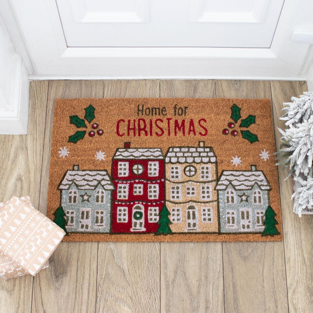 Home For Christmas Doormat - DuvetDay.co.uk
