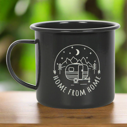 Home from Home Enamel Camping Mug