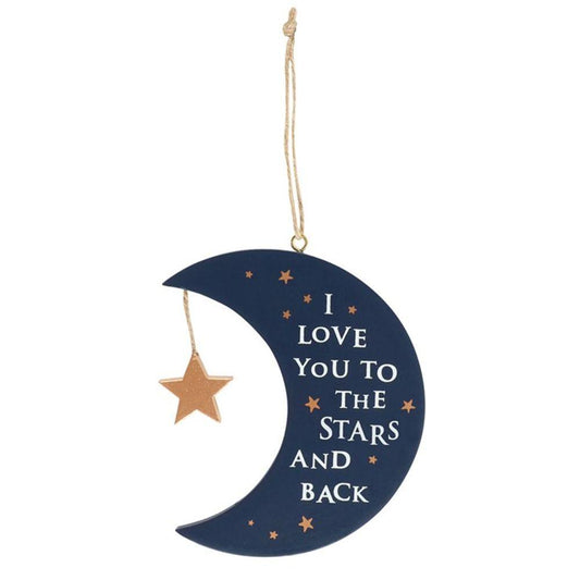I Love You To The Stars and Back Hanging Sign - DuvetDay.co.uk