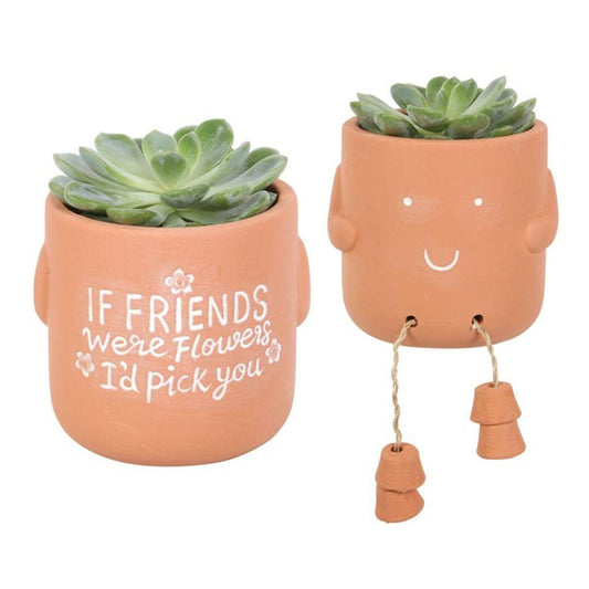 If Friends Were Flowers Sitting Plant Pot Pal - DuvetDay.co.uk