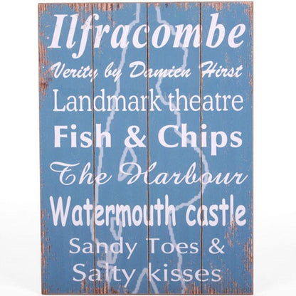 Ilfracombe Wall Sign - DuvetDay.co.uk