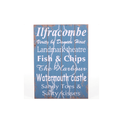 Ilfracombe Wall Sign - DuvetDay.co.uk