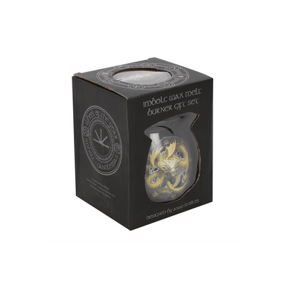 Imbolc Wax Melt Burner Gift Set by Anne Stokes - DuvetDay.co.uk