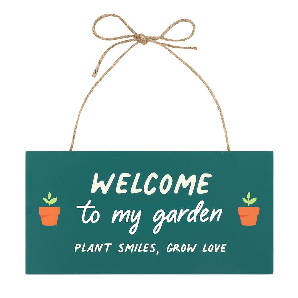 In the Garden Welcome Hanging Sign - DuvetDay.co.uk