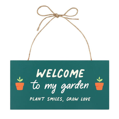 In the Garden Welcome Hanging Sign - DuvetDay.co.uk
