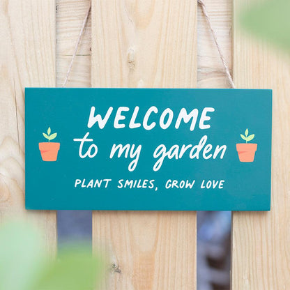 In the Garden Welcome Hanging Sign - DuvetDay.co.uk