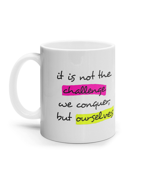 Inspiration quote mug. Perfect gift for a brave achievement. - DuvetDay.co.uk