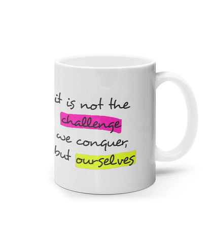 Inspiration quote mug. Perfect gift for a brave achievement. - DuvetDay.co.uk