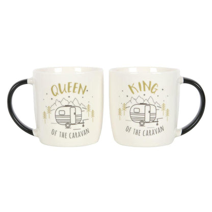 King and Queen Couples Caravan Mug Set - DuvetDay.co.uk