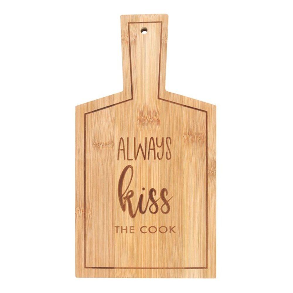 Kiss the Cook Bamboo Serving Board - DuvetDay.co.uk
