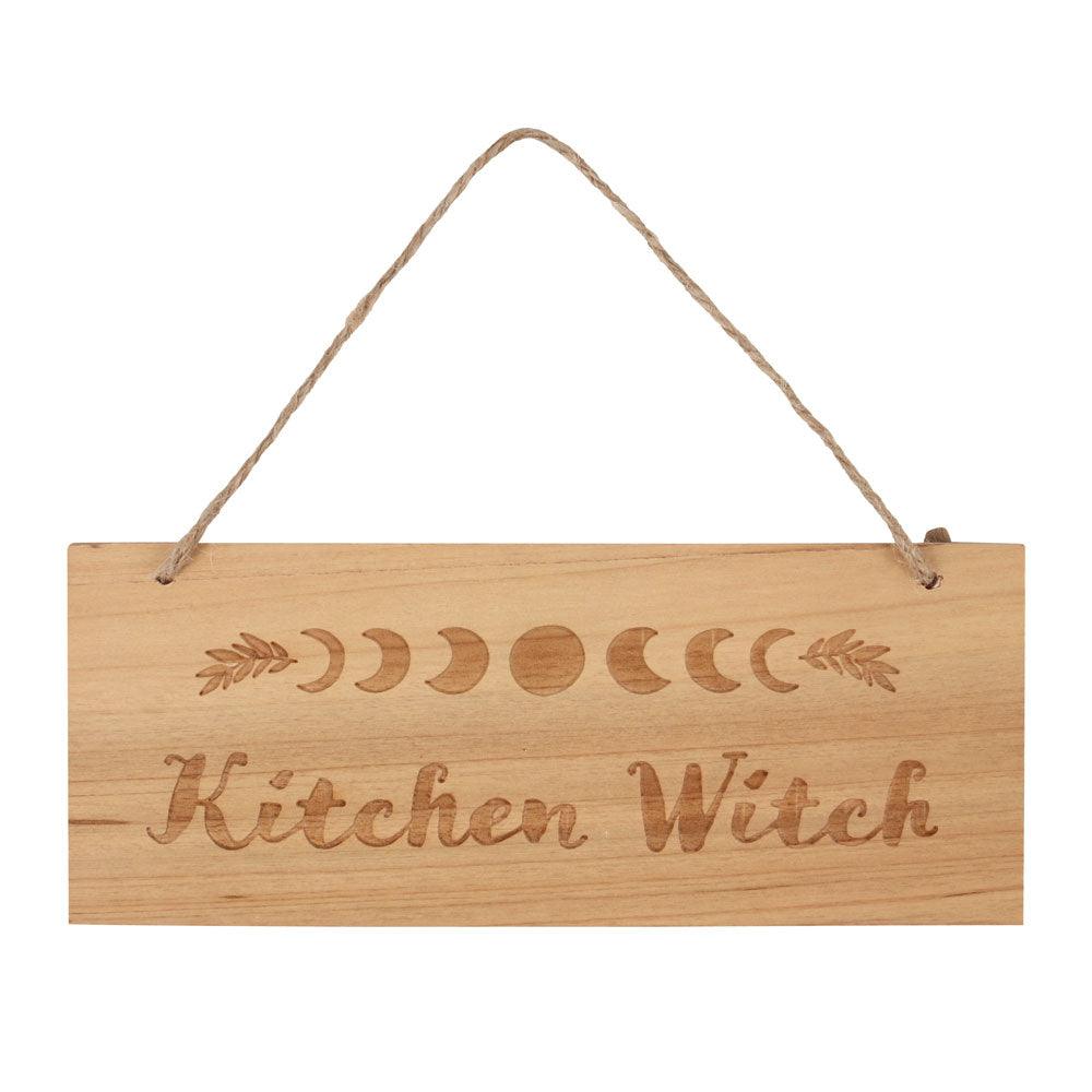 Kitchen Witch Engraved Hanging Sign - DuvetDay.co.uk