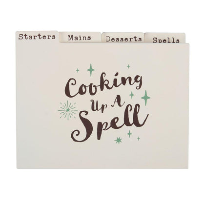 Kitchen Witch Wooden Recipe Box - DuvetDay.co.uk