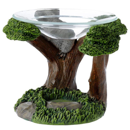 Koala in Tree Resin Oil and Wax Burner with Glass Dish - DuvetDay.co.uk