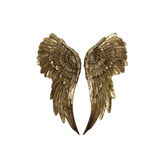 Large Antique Gold Angel Wings - DuvetDay.co.uk