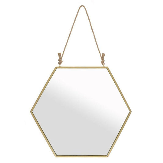 Large Gold Geometric Mirror - DuvetDay.co.uk