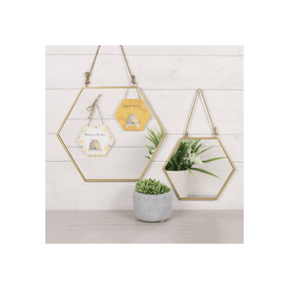 Large Gold Geometric Mirror - DuvetDay.co.uk