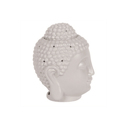 Large Grey Buddha Head Oil Burner - DuvetDay.co.uk