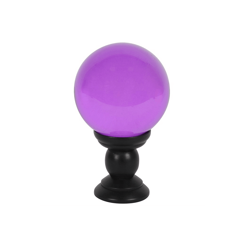 Large Purple Crystal Ball on Stand