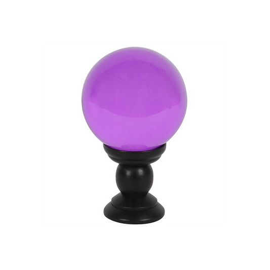 Large Purple Crystal Ball on Stand - DuvetDay.co.uk