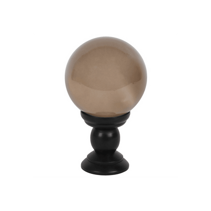 Large Smoke Grey Crystal Ball on Stand - DuvetDay.co.uk