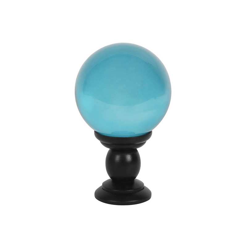 Large Teal Crystal Ball on Stand