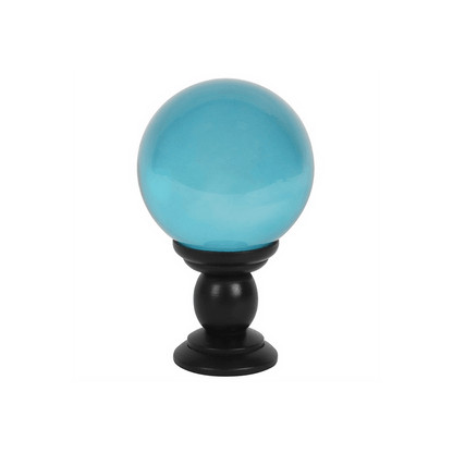 Large Teal Crystal Ball on Stand - DuvetDay.co.uk