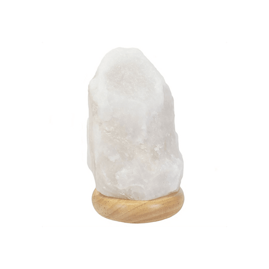 Large White USB Colour Changing Salt Lamp - DuvetDay.co.uk