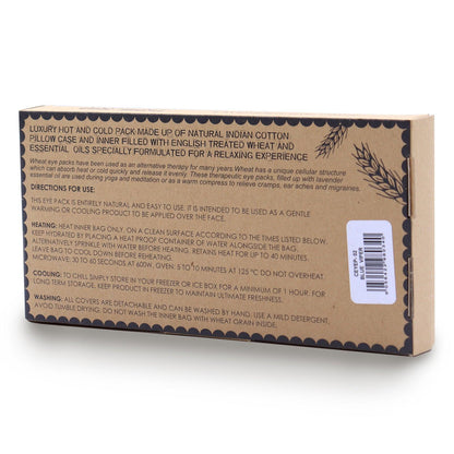 Lavender Natural Cotton and Juco Eye Pillow in Gift Box - Blue Viper - DuvetDay.co.uk