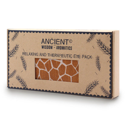 Lavender Natural Cotton and Juco Eye Pillow in Gift Box - Madagascar Giraffe - DuvetDay.co.uk