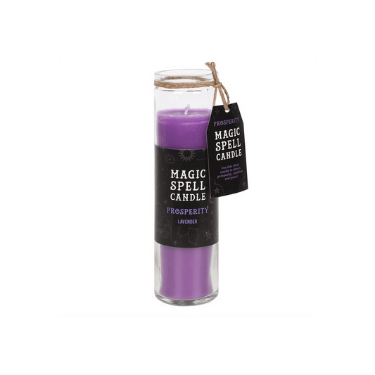 Lavender 'Prosperity' Spell Tube Candle - DuvetDay.co.uk